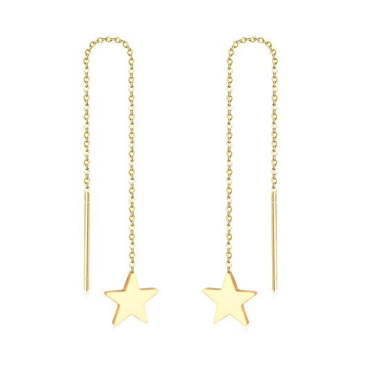 Falling Star, Pull-Through Earrings