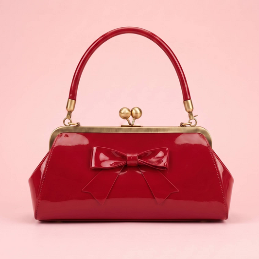 Elise Red Retro Hand Bag Red