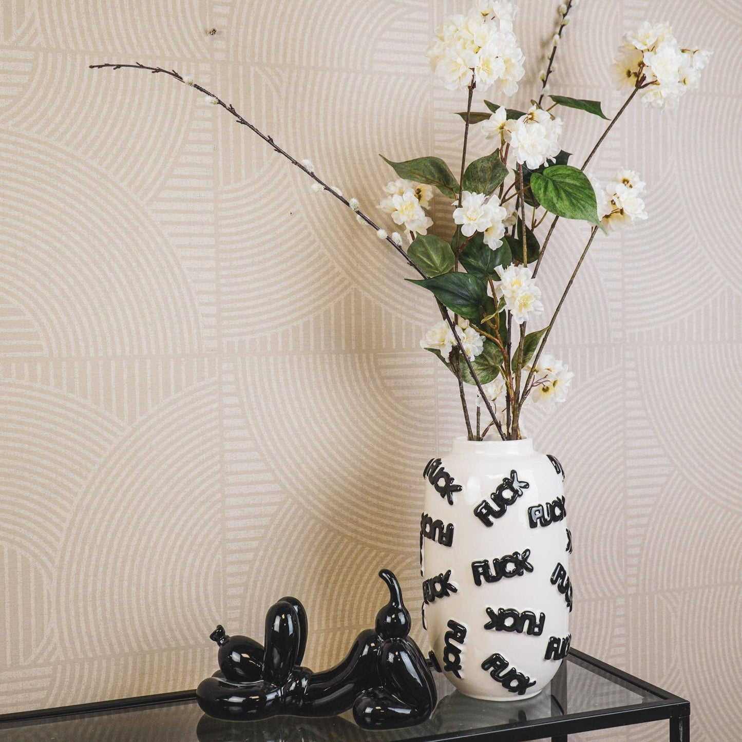 Vase Fuck Svart & Hvit