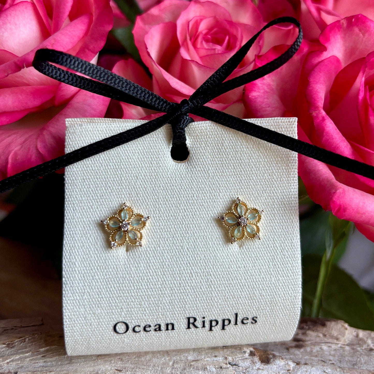 Green Petal Øredobber