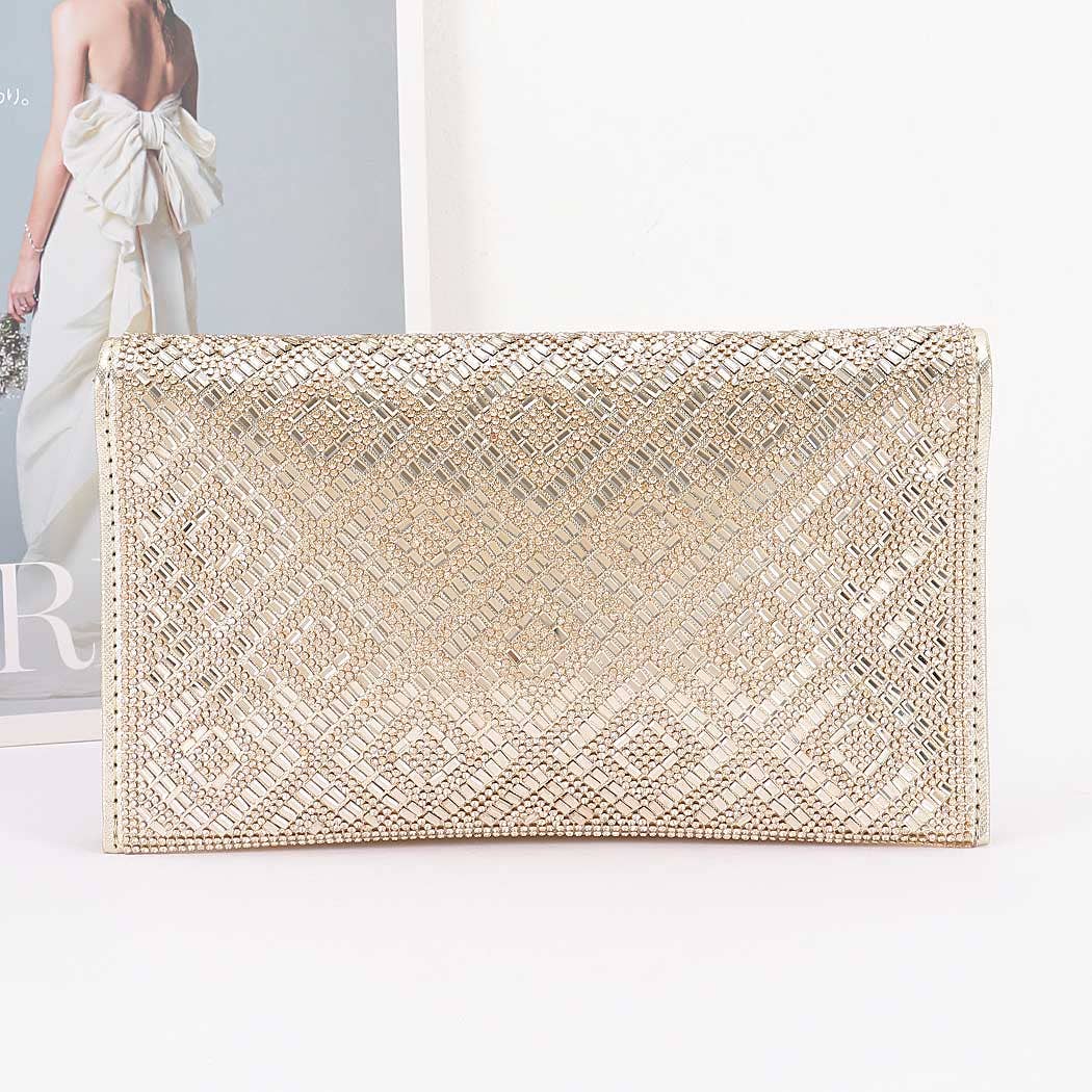 Rhinestone Envelope Clutch