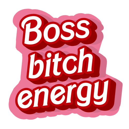 Boss bitch energy Klistremerke
