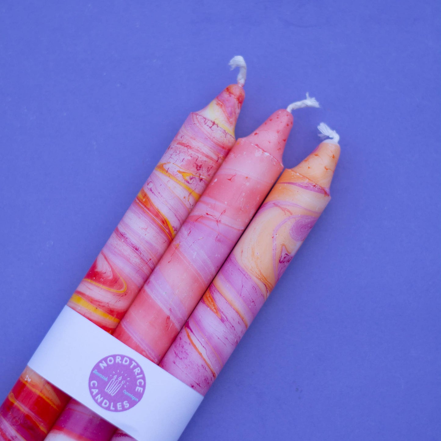 Red Marblemix Lys 3-pack