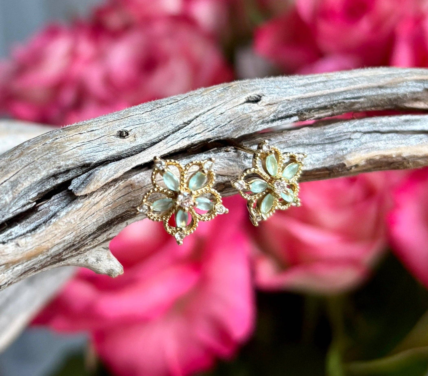 Green Petal Øredobber