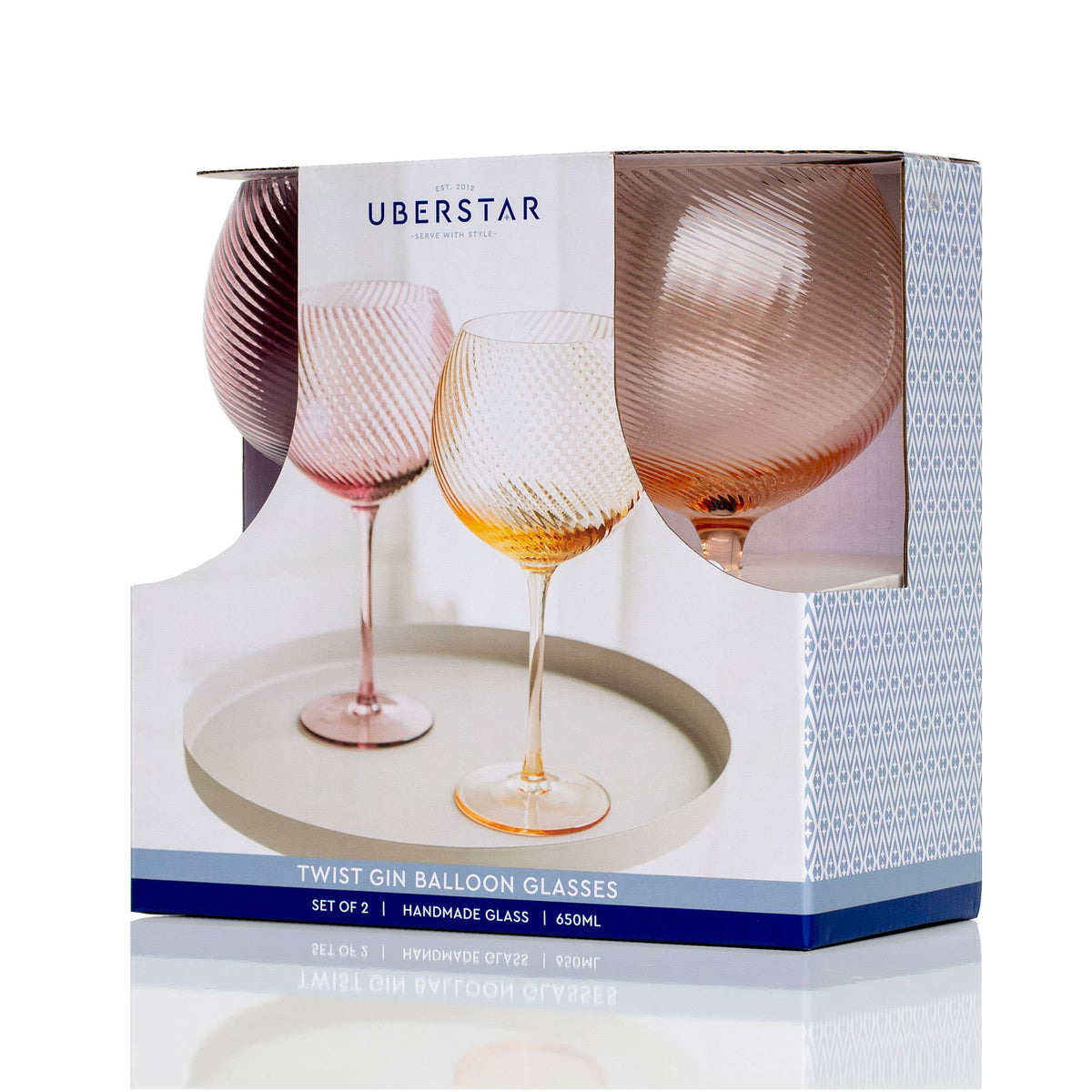 Twist Gin Glass Pink