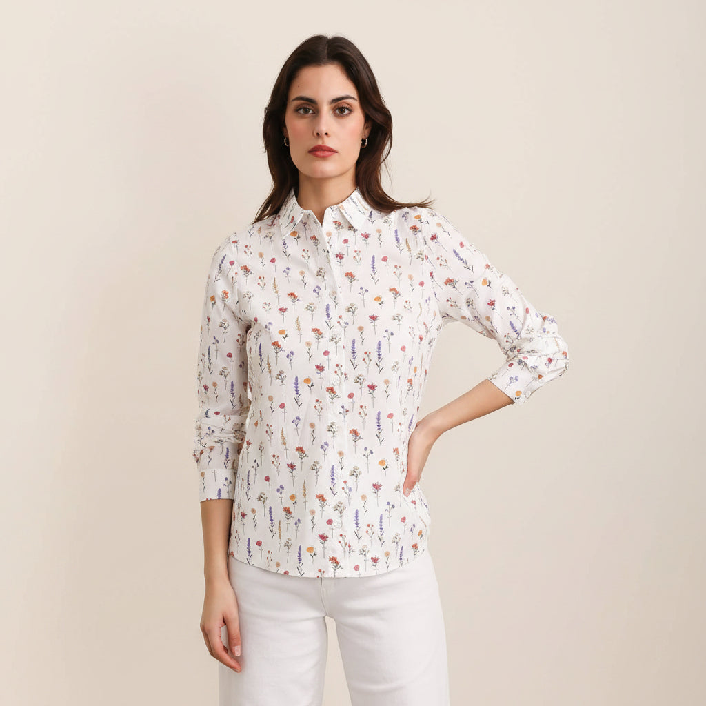 Floral Skjorte