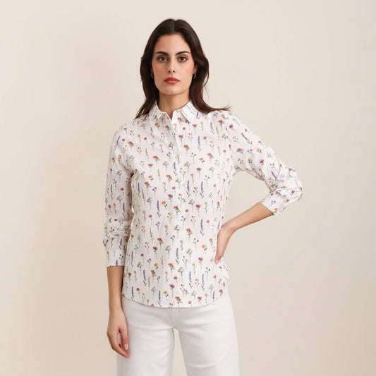 Floral Skjorte