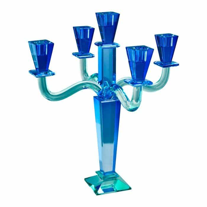 Fancy Crystal Candelabra Blue