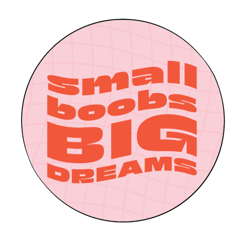 Small Boobs Big Dreams Klistremerke