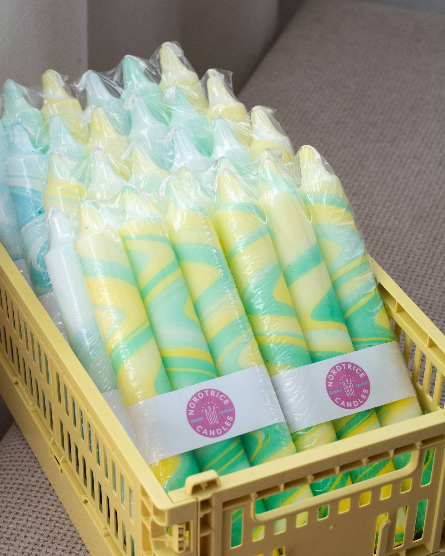 Green Marblemix Lys 3-pack