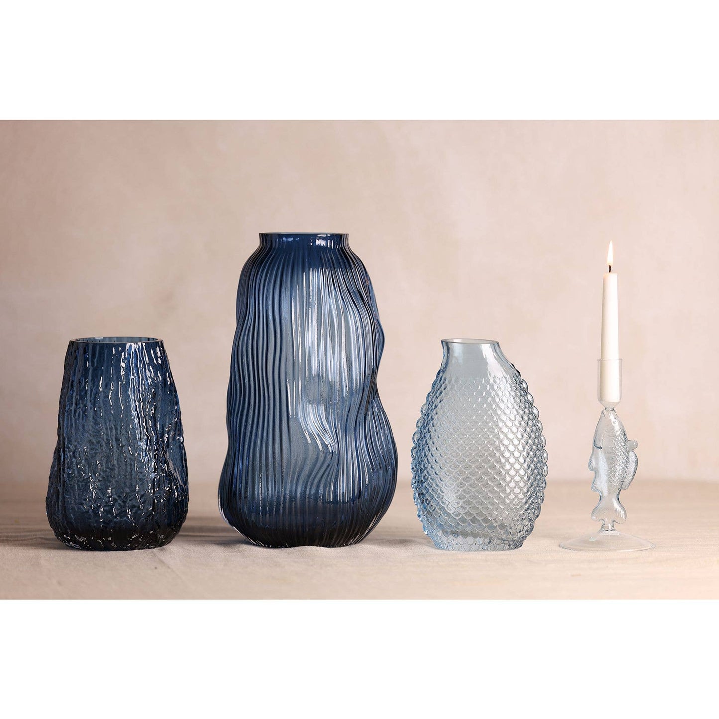 Blue Ridged Vase