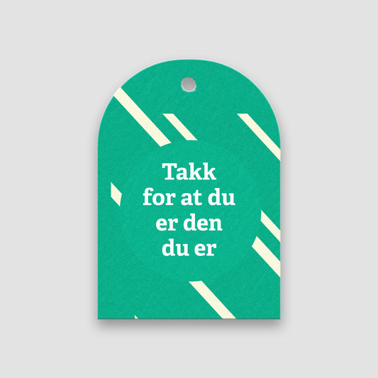 Blomsterkort, Takk for at du er den du er (grønn)