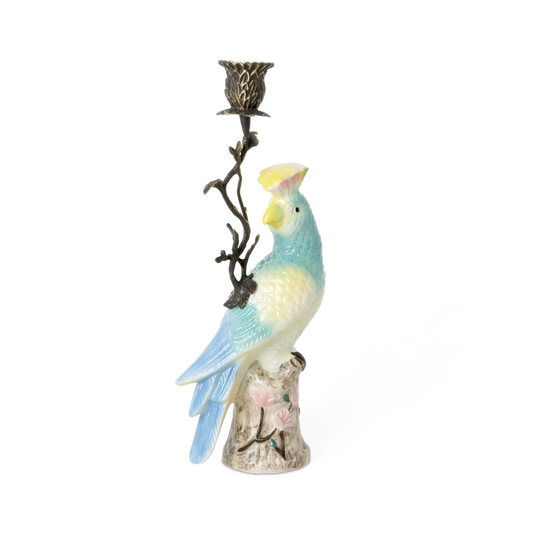 Keramisk Fugl Mint Lysholder