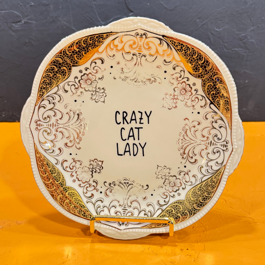 Crazy Cat Lady Tallerken