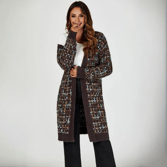 Boucle Check Cardigan