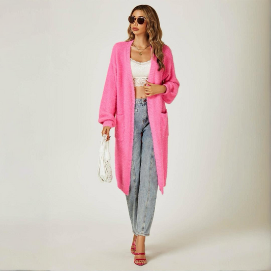 Cozy Fuchsia Cardigan