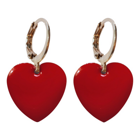 Red Hearts Ørepynt