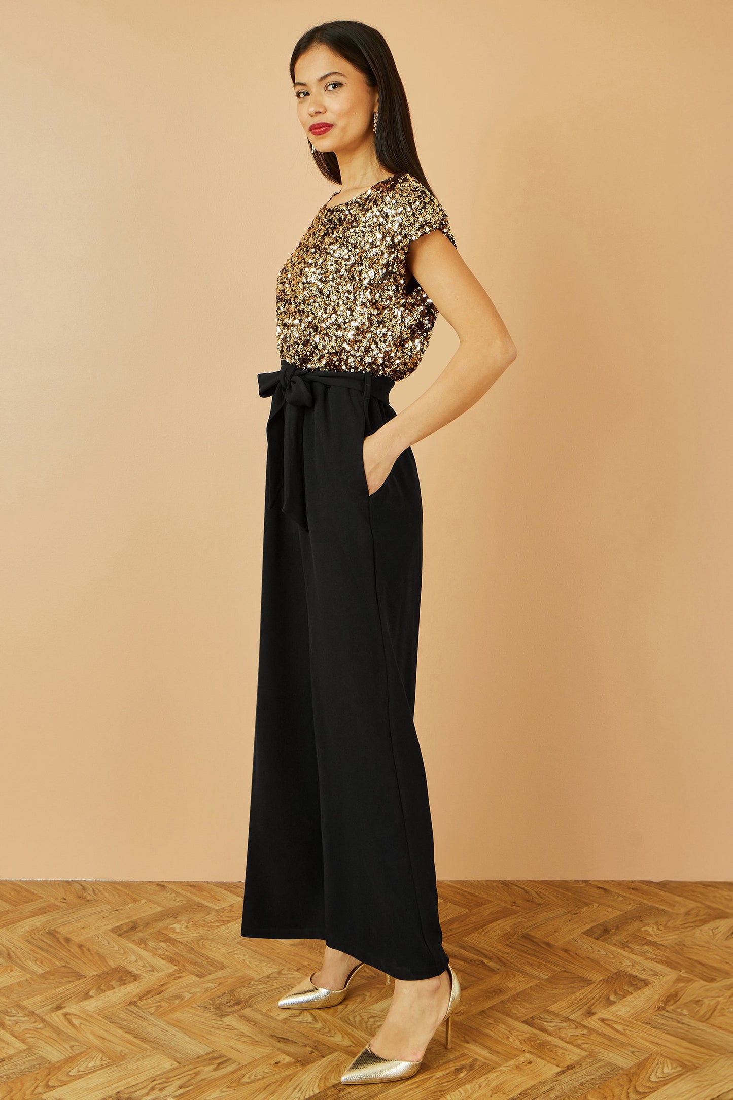 Gold Sequin Jumpsuit