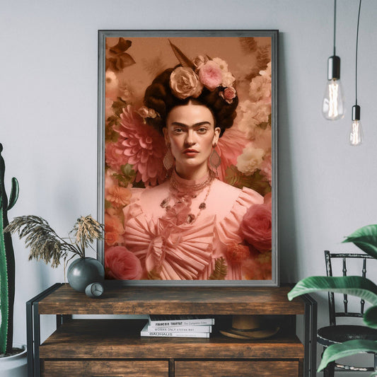 Frida Kahlo Peach Plakat