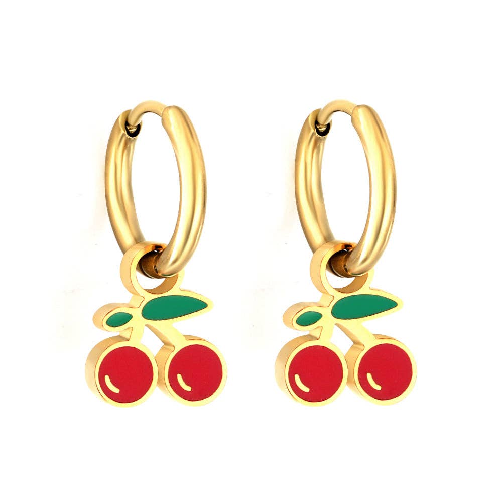 Cherry Hoops Øredobber