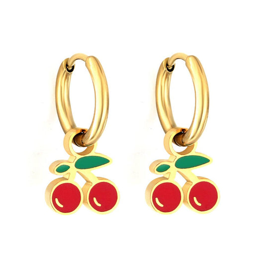Cherry Hoops Øredobber