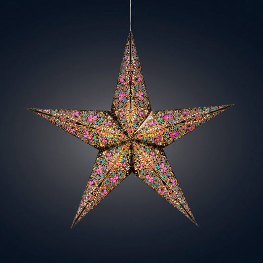 Adventsstjerne Cathedral Turkis/Lilla 58 cm