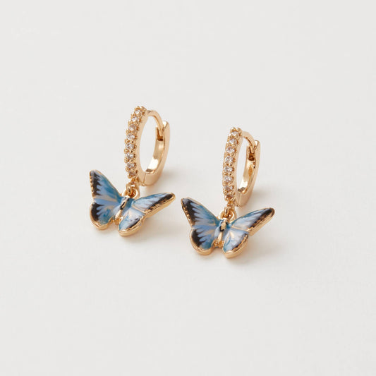 Blue Butterfly Øredobber