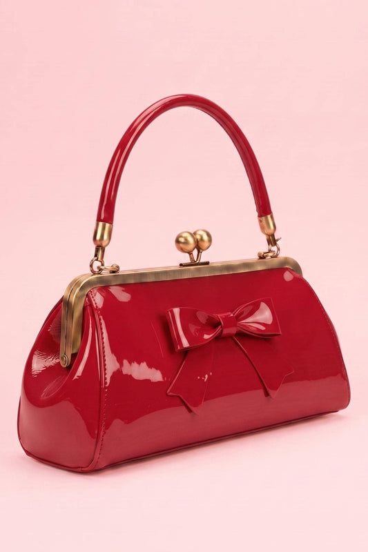 Elise Red Retro Hand Bag Red