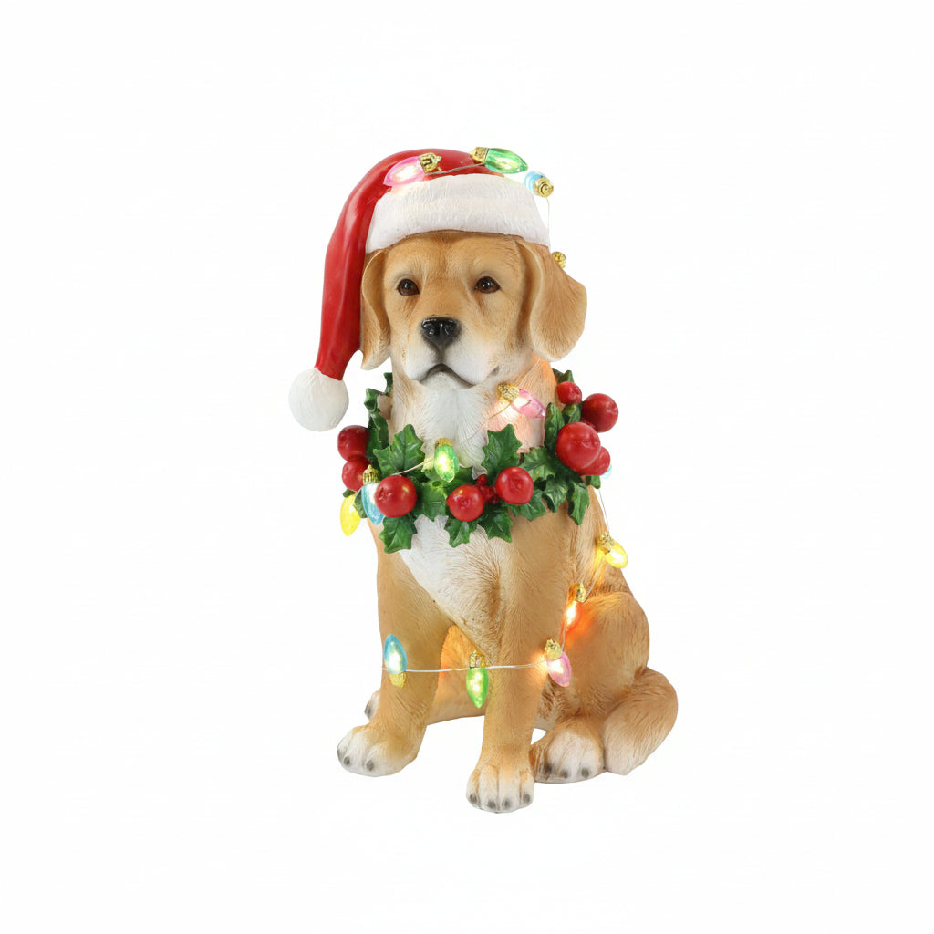Santa Dog Figur