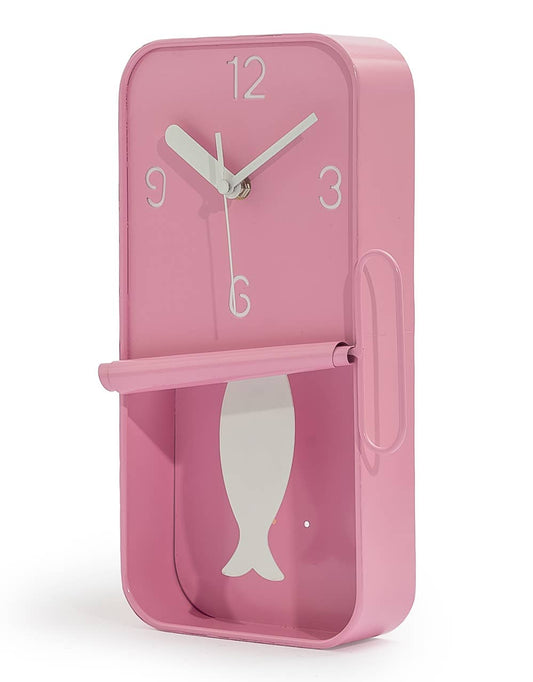 Pink Sardine Wall Clock