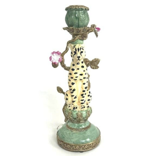 Antique Leopard Lysestake