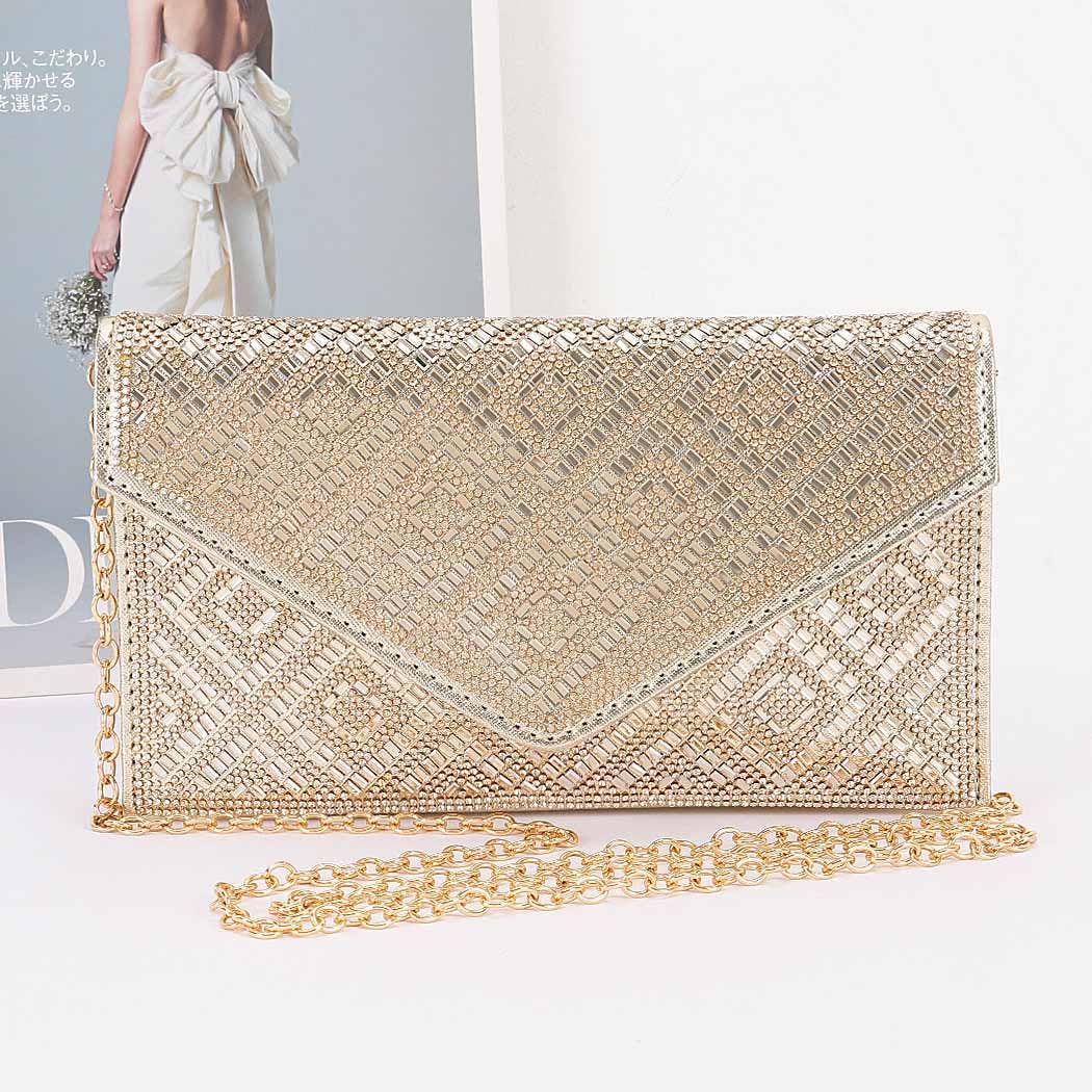 Rhinestone Envelope Clutch