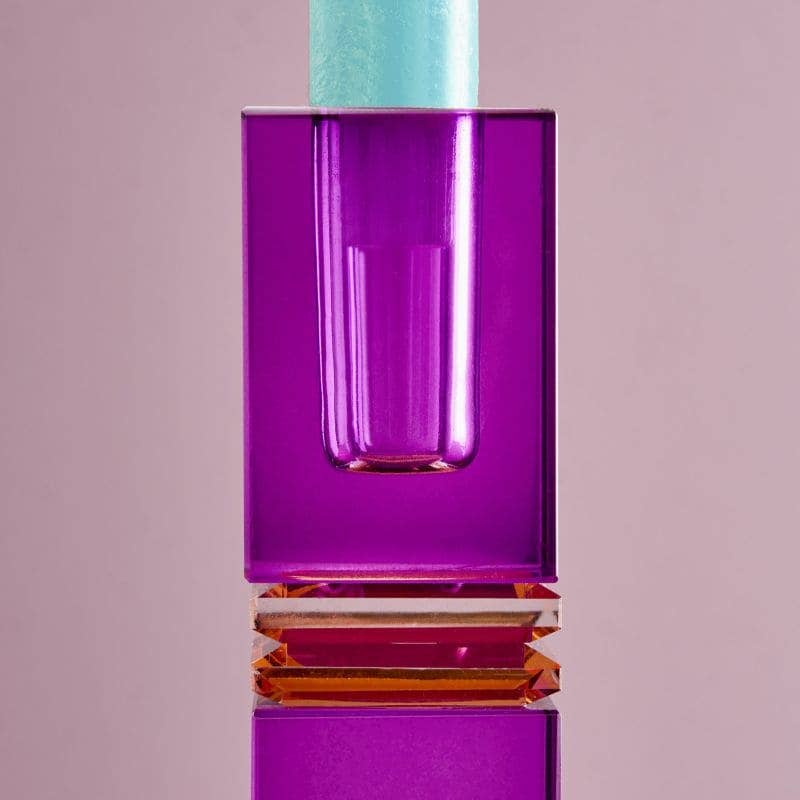 Fancy Crystal Lysholder Purple