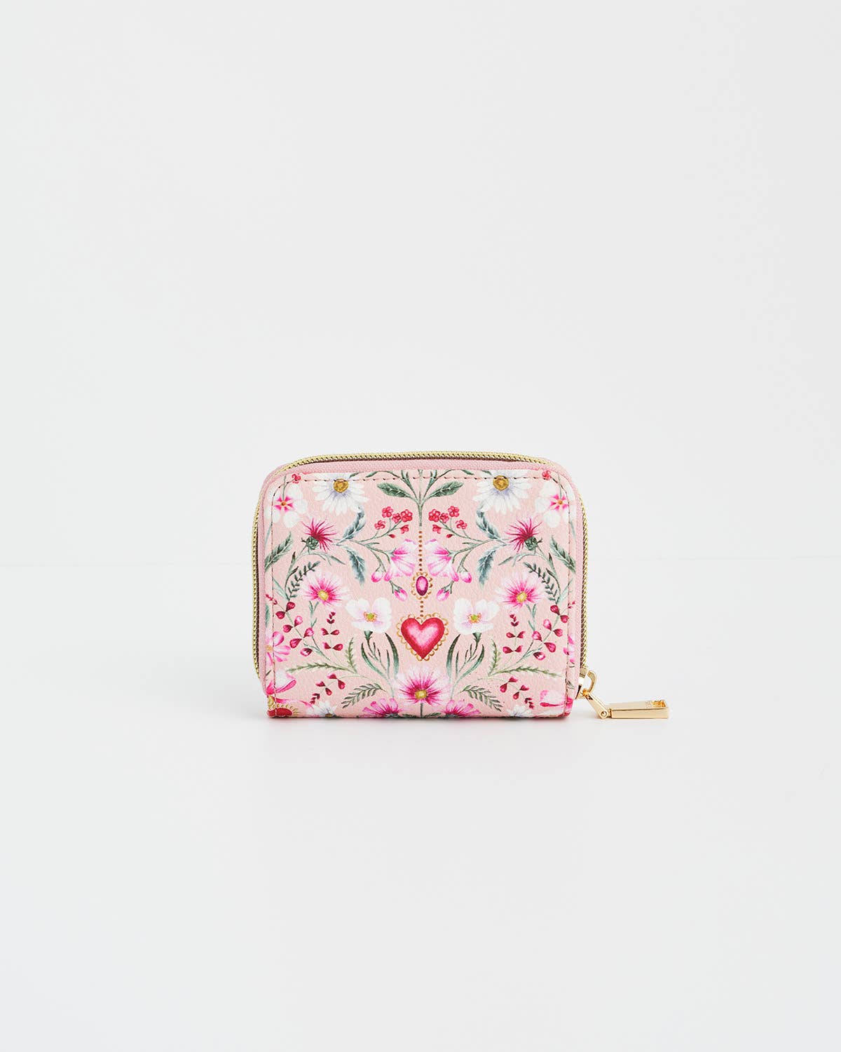 Floral Heart Pink Purse