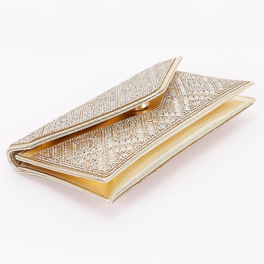 Rhinestone Envelope Clutch
