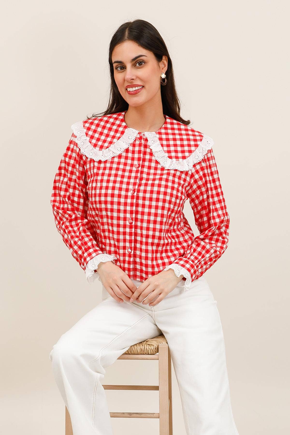 Gingham Bluse