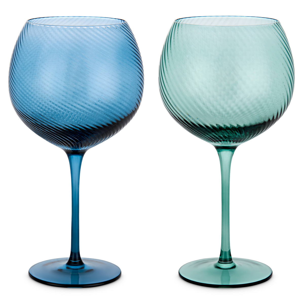 Twist Gin Glass Blue