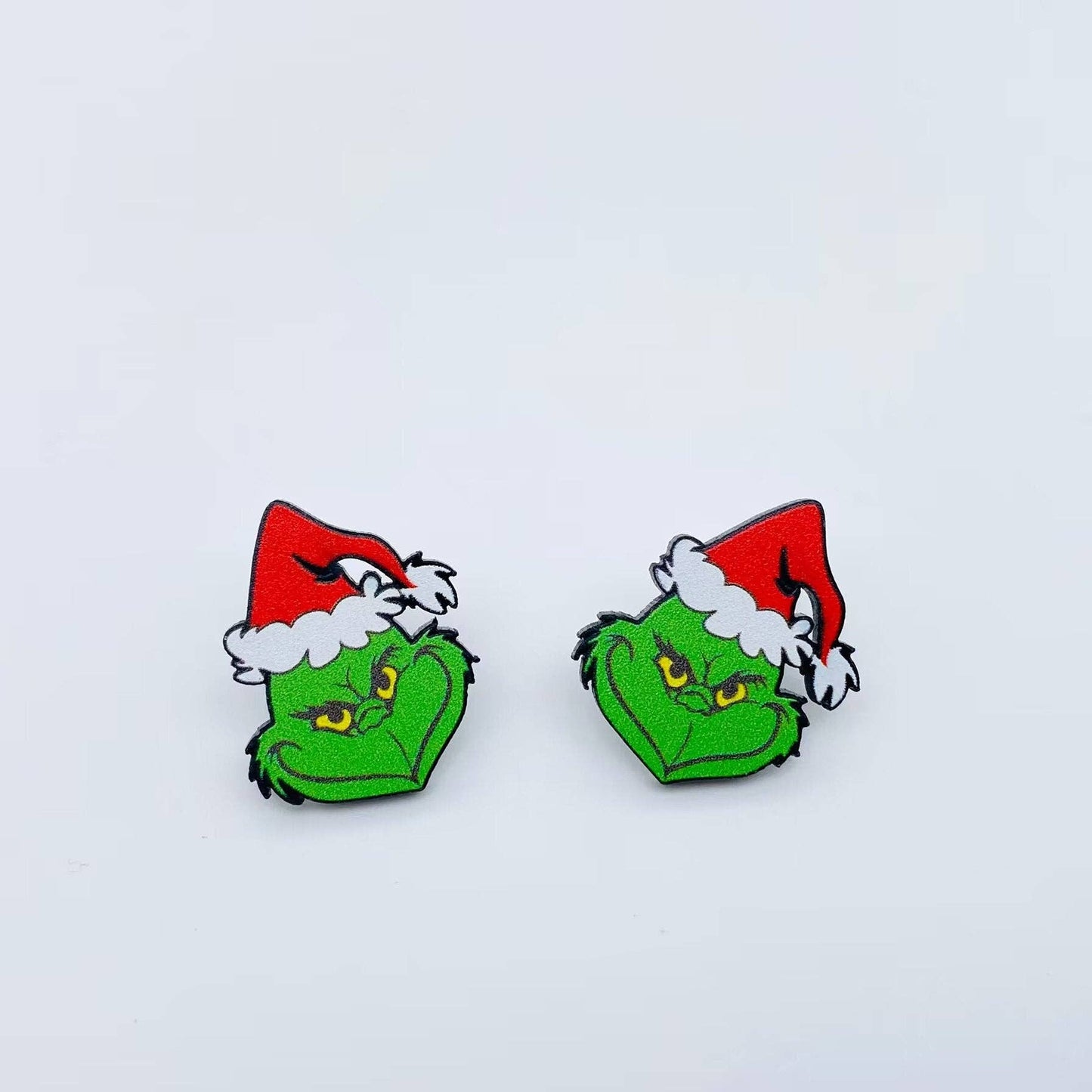 Hatted Grinch Studs