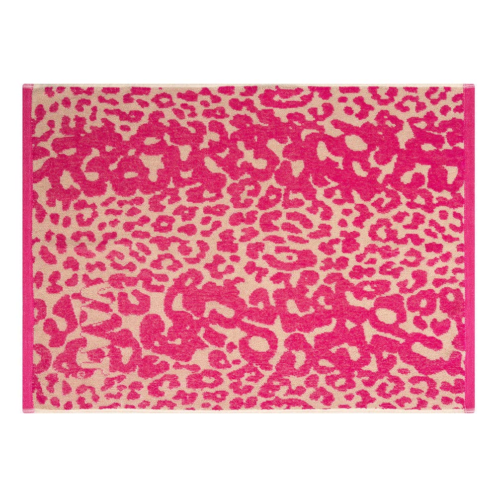 Gavesett kjøkkenhåndklær Leopard pink