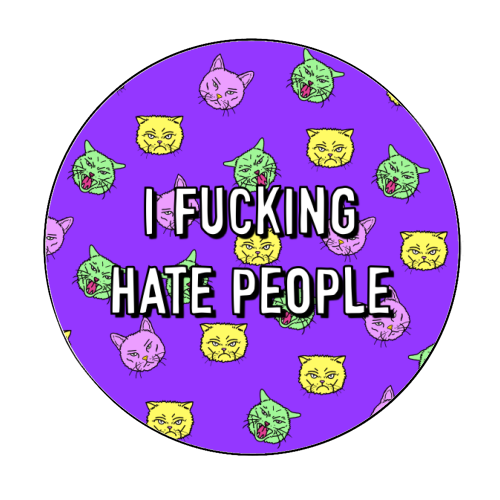 Cats Fucking Hate People Klistremerke