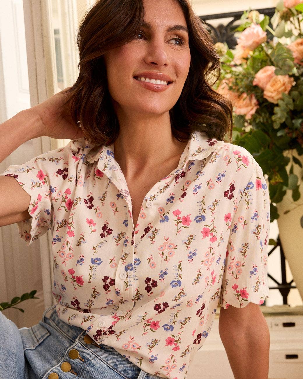 Odete Floral Bluse