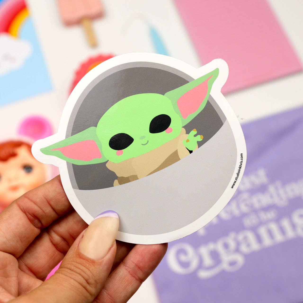 Baby Yoda Klistremerke