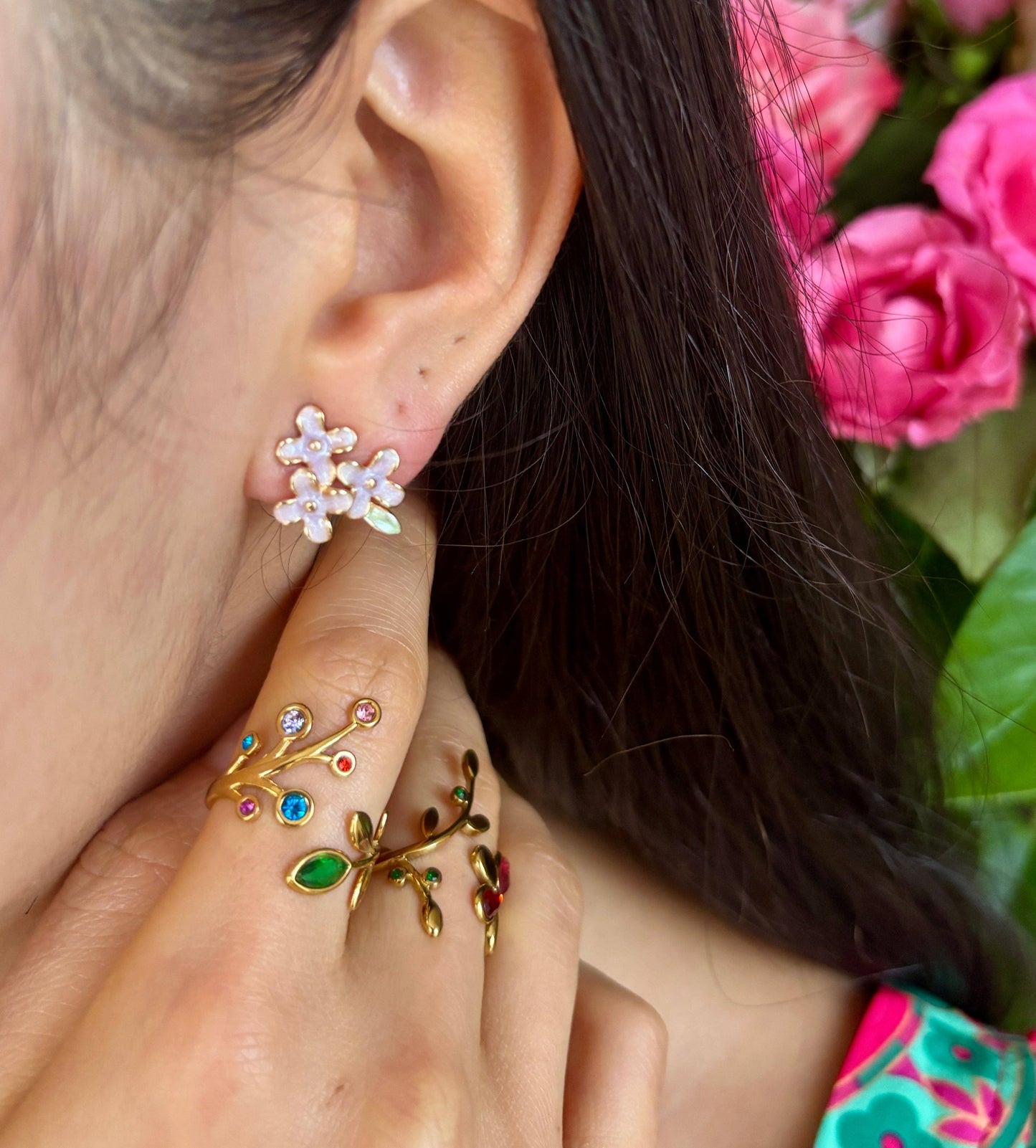 Lilac Flower Øredobber