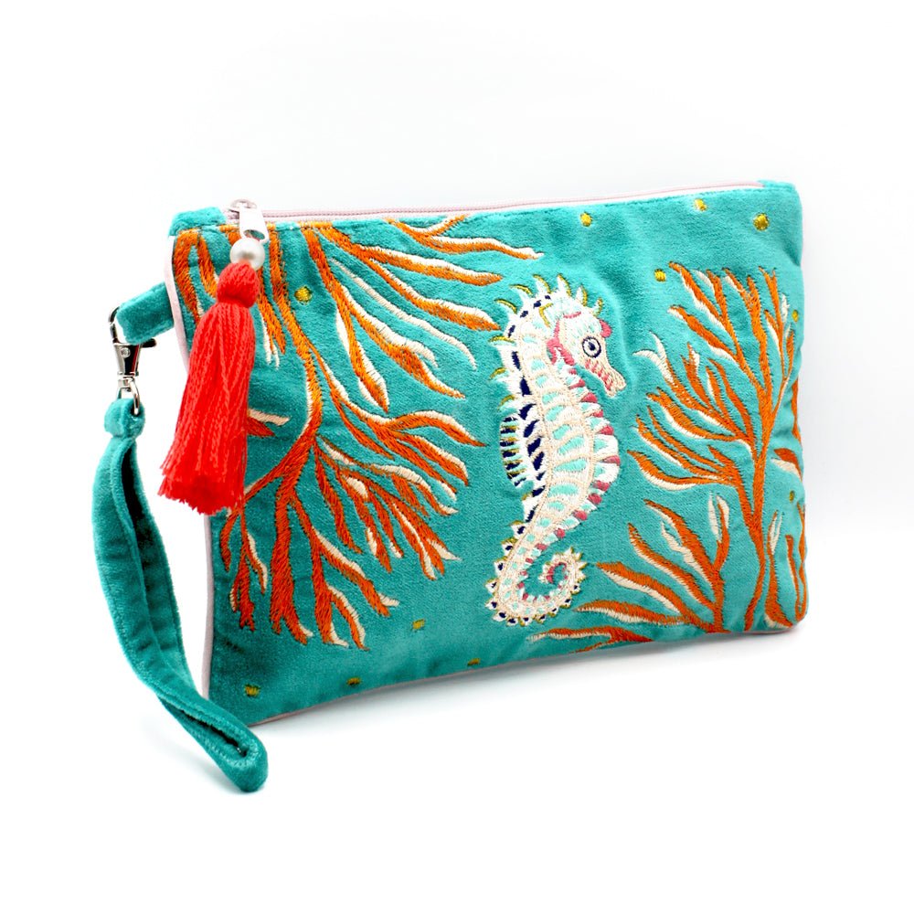 Coral Seahorse Clutch