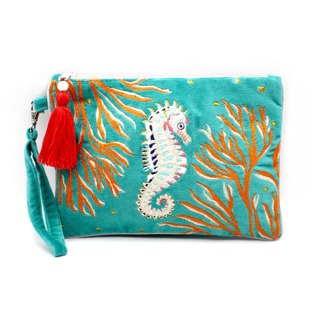 Coral Seahorse Clutch