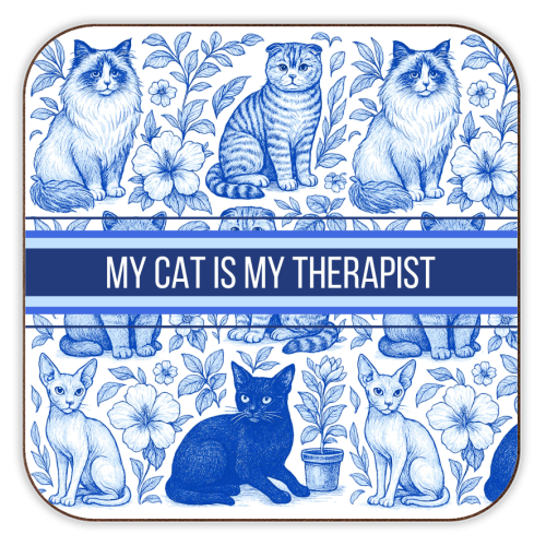 My Cat Is My Therapist Bordbrikke