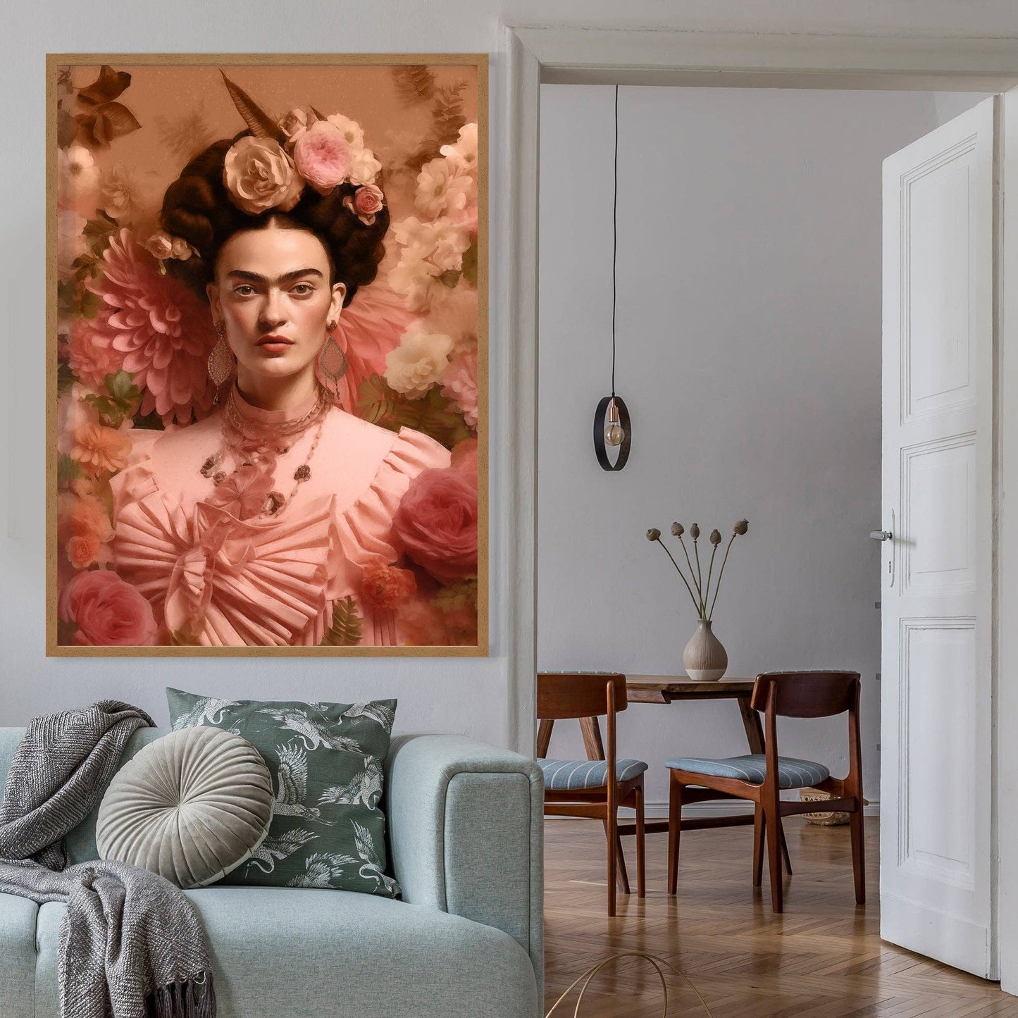 Frida Kahlo Peach Plakat