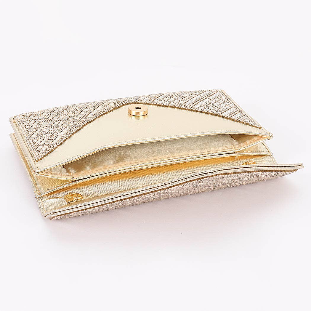 Rhinestone Envelope Clutch