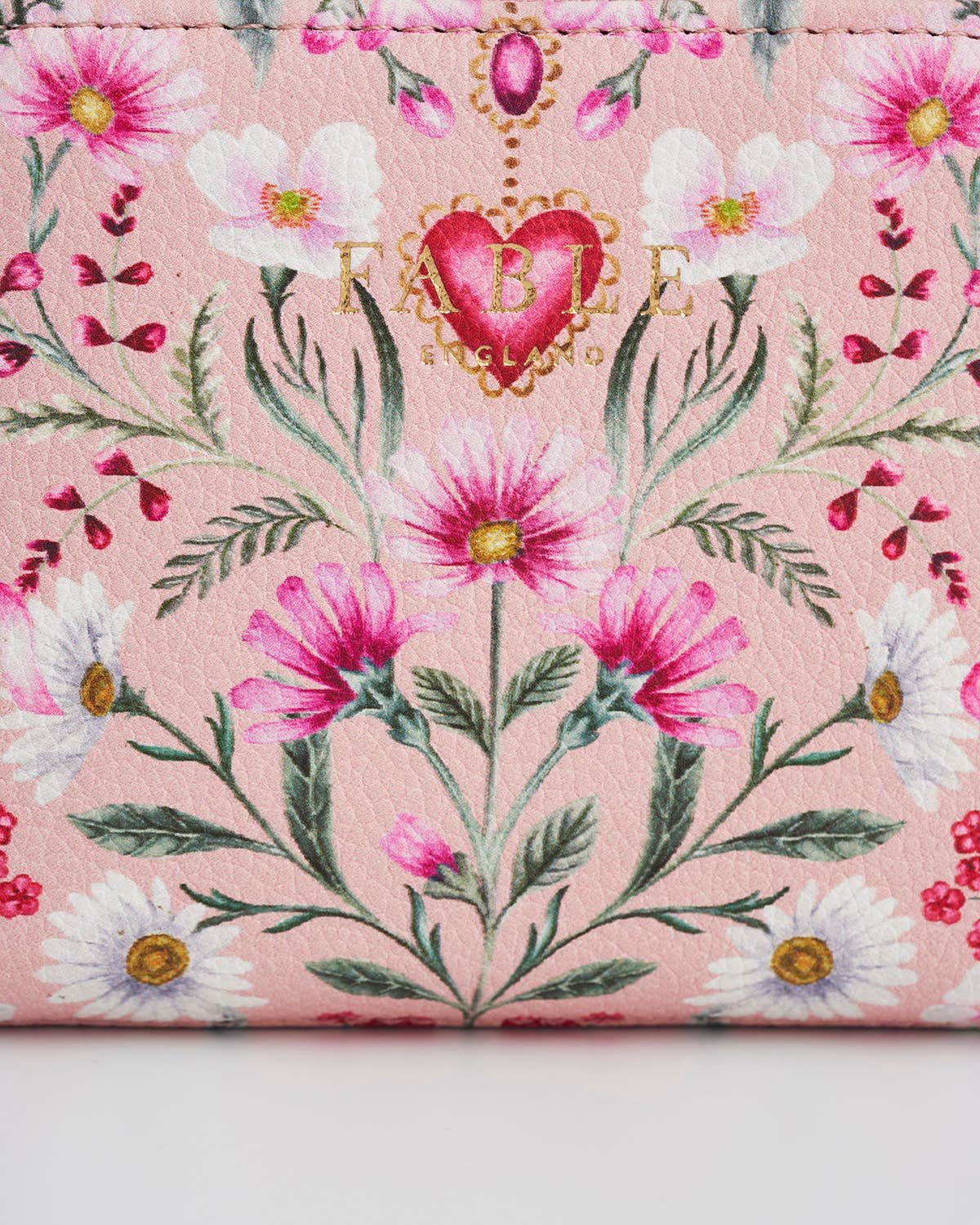 Floral Heart Pink Purse
