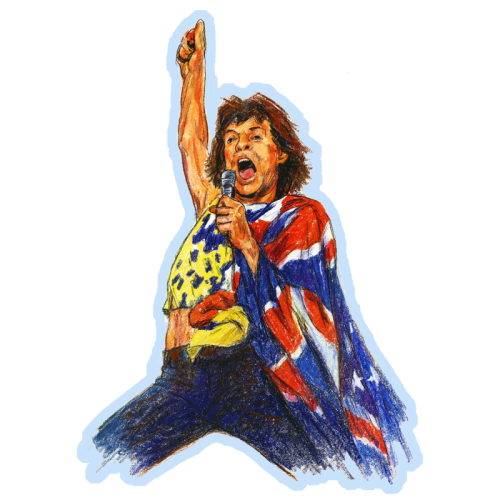 Mick Jagger Klistremerke